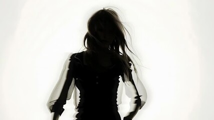 Silhouette dance performance highlights movement and expression at urban art gallery