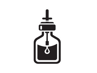 Obraz premium Vaccines silhouette icon vector illustration solid black symbol for medicine injection