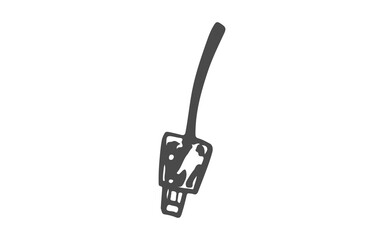 black cable on white background