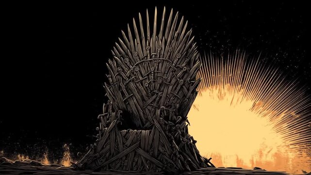 Iron throne dramatic image