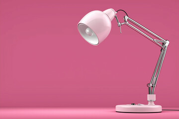 pink lamp isolated on white