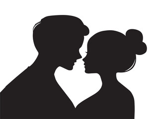 Valentines day silhouette icon vector illustration solid black symbol