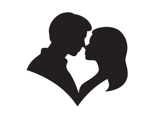 Valentines day silhouette icon vector illustration solid black symbol for couples gift