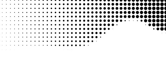 Black halftone dot gradient texture for abstract background, retro comic effect, overlay, poster design, and digital artwork