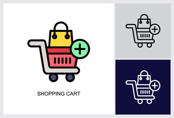 Checkout Page icon Multi Style Vector Illustration 