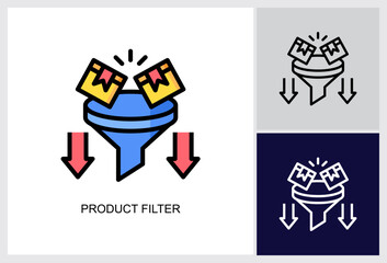 Product Filter icon Vector Illustration 