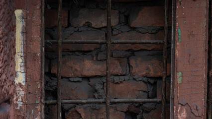 pattern old brick wall close up
