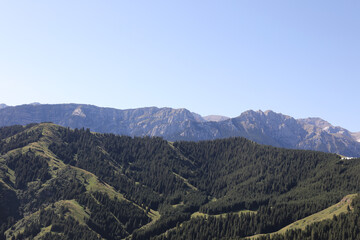 mountains in the snow