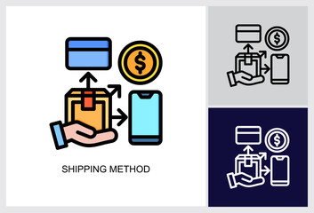Shipping Method icon vector Illustration 