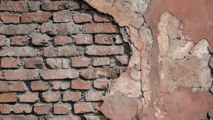 pattern old brick wall close up