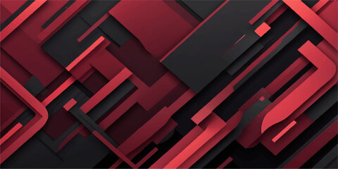 Abstract red and black digital art design with a futuristic glow and dynamic laser line pattern texture