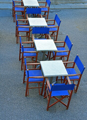 Four tables and many chairs