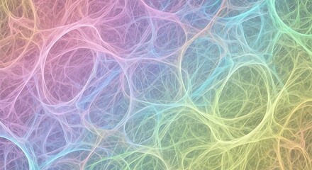 Subtle intertwined pastel filaments creating a dreamy abstract digital background featuring smooth gradients and