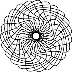 Obraz premium Vector geometric circular ornament isolated on a white background