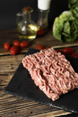 Fresh Ground Pork on Table
