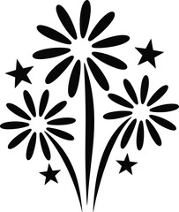 Abstract geometric composition with bold color accents and text elements