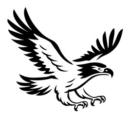 Hunting Eagle SVG, Flying Eagle Hunt SVG, Predator Bird SVG