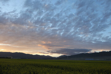 sunset in the mountains