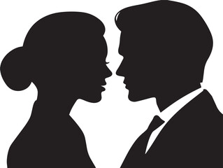 Wedding silhouette icon vector illustration solid black symbol for romantic event