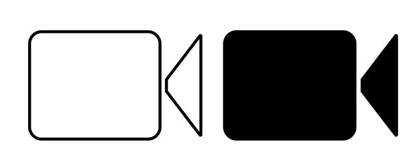 video camera icon for streaming , facetime icons video call symbol