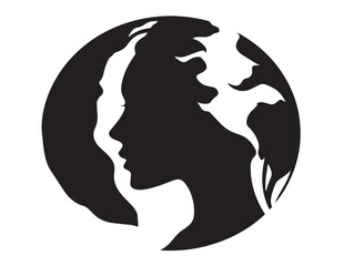 World environment day silhouette icon vector illustration solid symbol