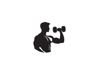 Workout app silhouette icon vector illustration solid black symbol for health goal