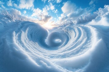 Large wave crashing in the ocean.