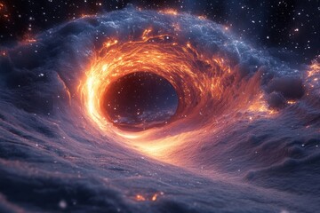 Black hole at galaxy center.