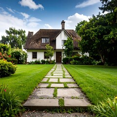 Charming house with lush garden