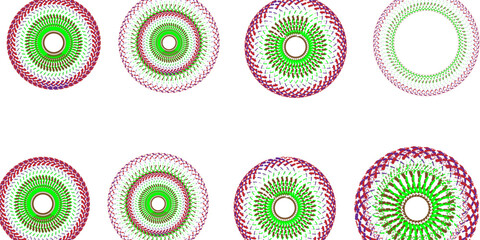Set Of Decoration Elements - Circle Silhouettes