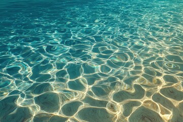 Fototapeta premium Shallow Water Ripples, Sun Dappling the Sand
