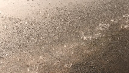 water drops on the ground