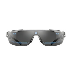 Futuristic smart glasses isolated on white background