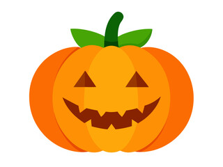 Vector art of smiling pumpkin, halloween celebration symbol