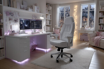 interior of a modern girls room