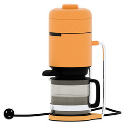 3d render coffee machine appliance with transparent background