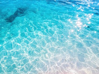 Fototapeta premium Exploring crystal clear waters tropical beach scenic photography sunlit environment aerial view serenity concept