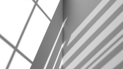 Geometric architectural composition with striking shadows and monochrome aesthetic.