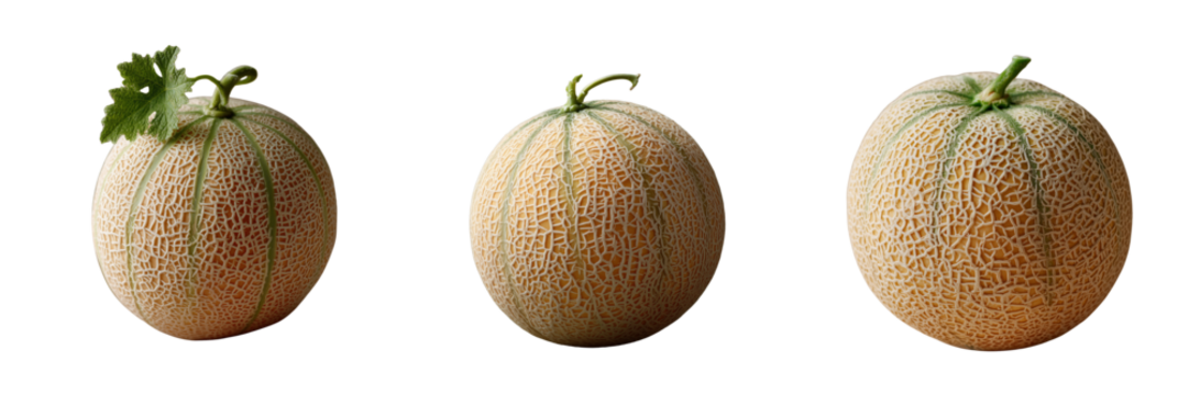 Melon harvesting action farm food on transparent background - Powered by Adobe