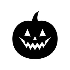 Vector silhouettes of a creepy pumpking