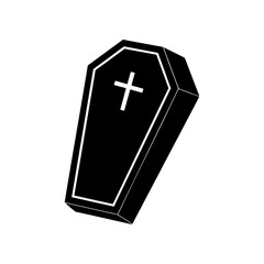 Vector silhouettes of a coffin