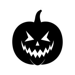 Vector silhouettes of a large pumpkin
