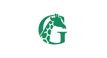 Elegant design featuring a giraffe silhouette integrated into the letter G creating a memorable
