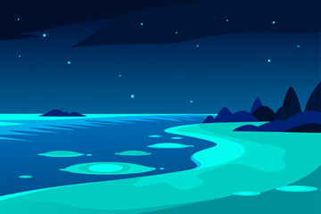 Obraz premium night in the sea