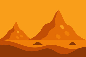 vector illustration of a sunset