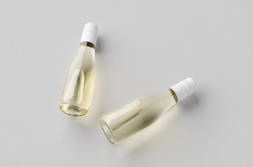 Small white wine bottle mockup. Burgundy, alsace, rhone shape.