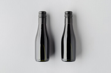 Small red wine bottle mockup. Burgundy, alsace, rhone shape.
