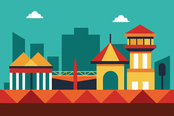 vector illustration of a city