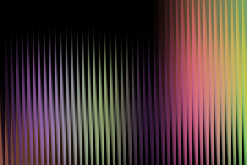 Kaleidoscopic blend of colors in vertical lines against a black backdrop