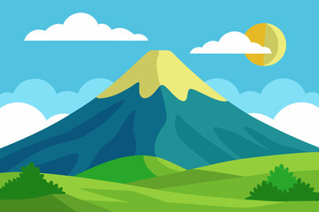 mountain landscape with clouds